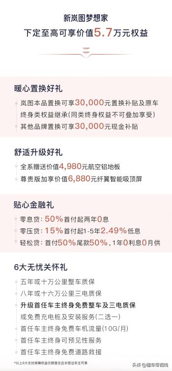 新车 | 置换补贴3万元，免费升级航空铝地板，岚图梦想家推限时优惠  -图2